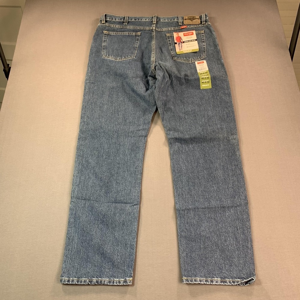 NEW Wrangler Five Star 96501DS Jeans Mens 40x32 Blue Regular Straight Denim - Picture 11 of 15